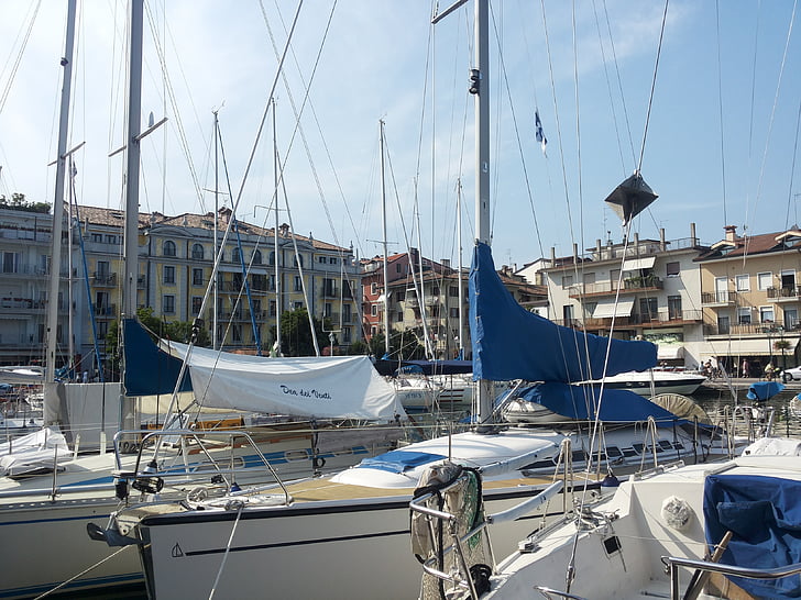 Grado, bağlantı noktası, tekneler, İtalya, Akdeniz