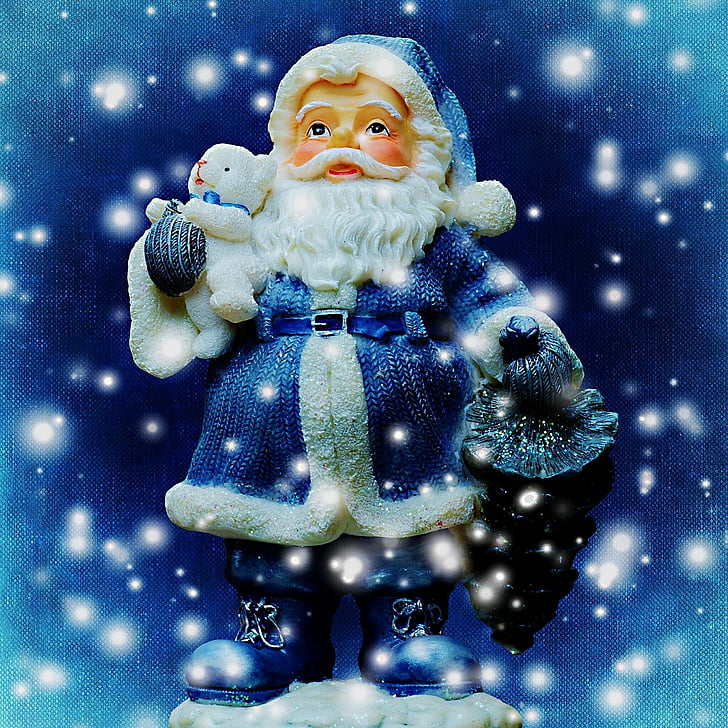 jul, Santa claus, snö, jul motiv, rådjur, Figur, vinter