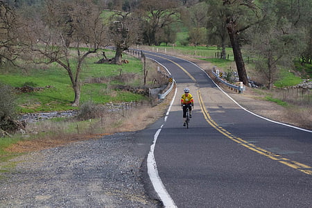 bicycle, country roads, calaveras county, road, country, sport, lifestyle