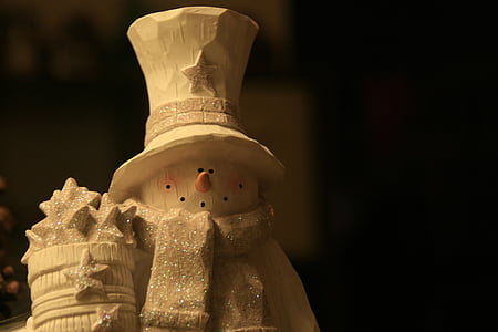 boneco de neve, gravação em madeira, Branco, figur, Deco, decoração, Xmas