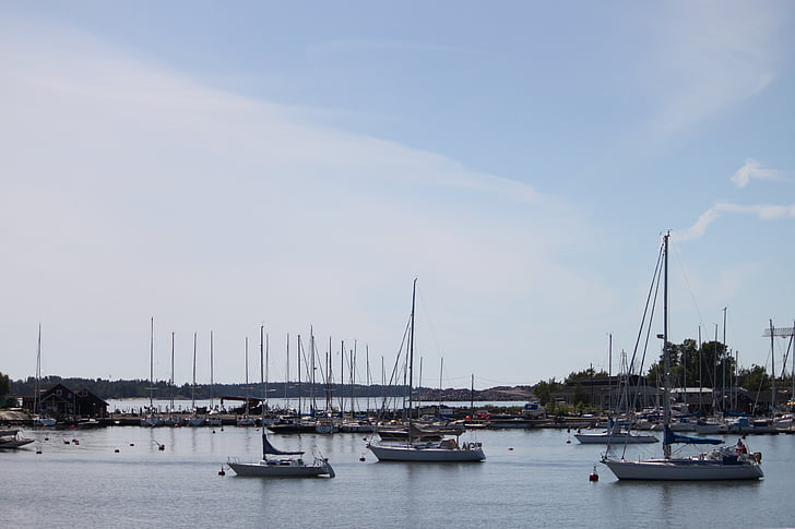 hamn, båtar, Boot, bokade, fartyg, Docks, Finland