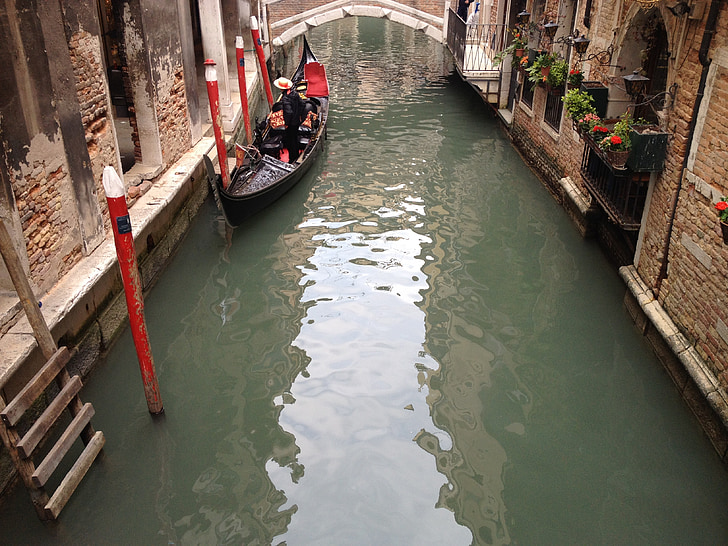 Venise, gondole, Italie, canal, eau, Romance, romantique