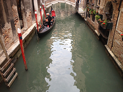Venecia, góndola, Italia, canal, agua, Romance, romántica
