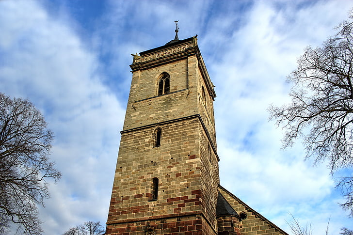 Église, Volkmarsen, tour de la cloche, Sainte, lieu de culte, bâtiments d’église, catholique