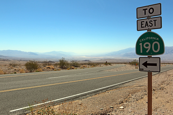 tegn, USA, landskab, Death valley