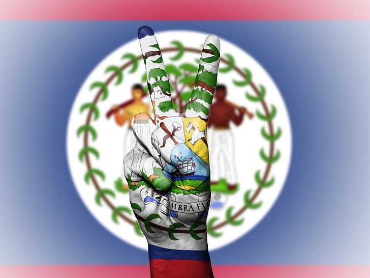 Belize, bendera, perdamaian, latar belakang, banner, warna, negara
