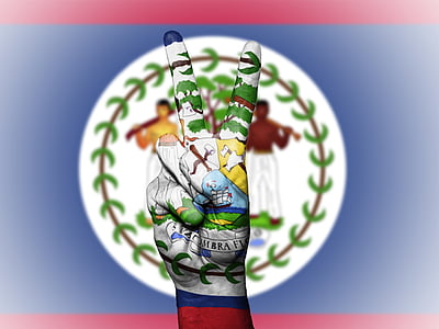 Belize, vlajka, mier, pozadie, banner, farby, krajiny