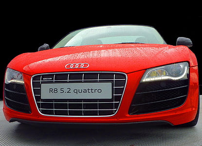 červená, Audi, r, quatrro, sportovní auto, Audi quattro, auto