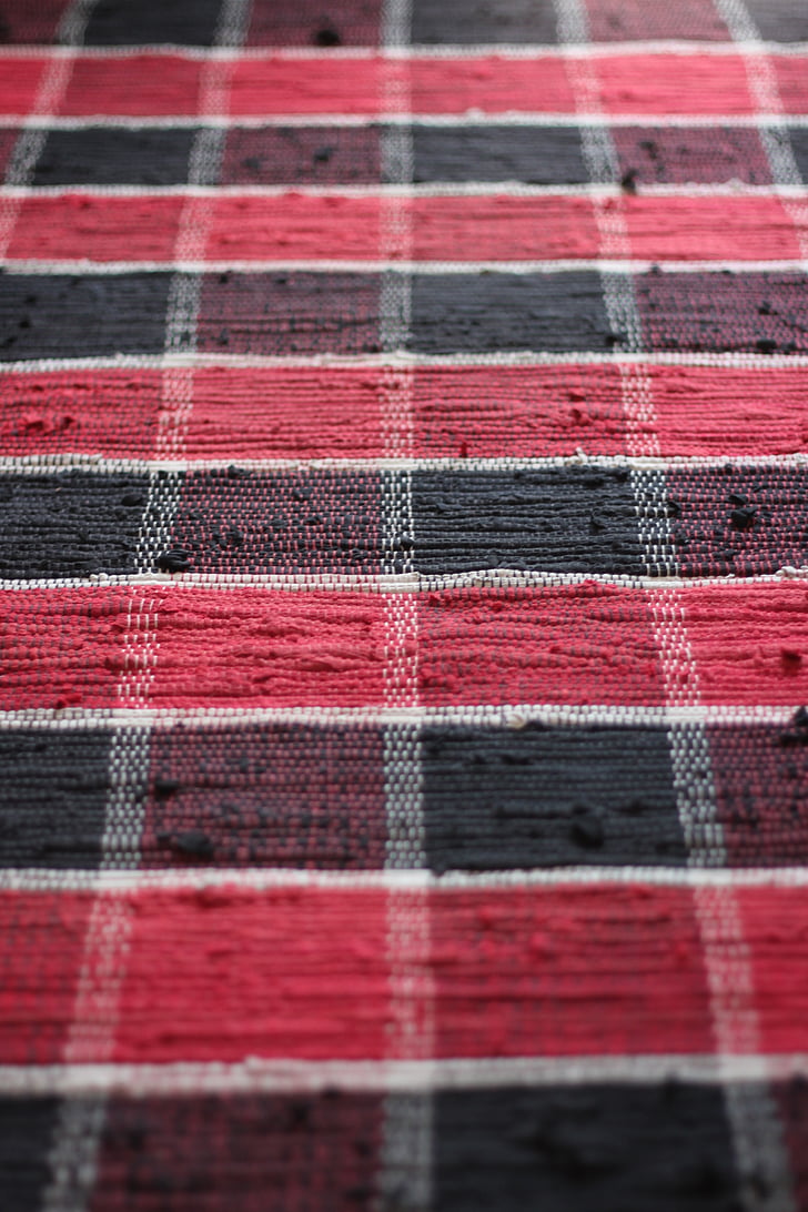 carpet, diamonds, red, black, pattern