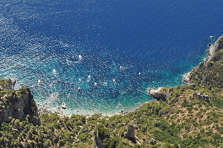 scène, paysage, claire, bleu, été, Scenic, saison