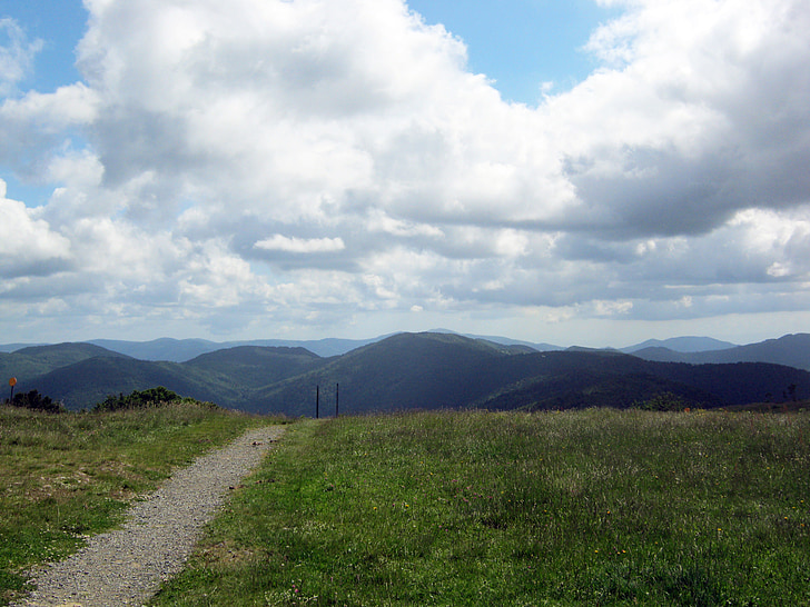 montagne, Vosges, Palloncino, distanza, ampia, orizzonte, cielo