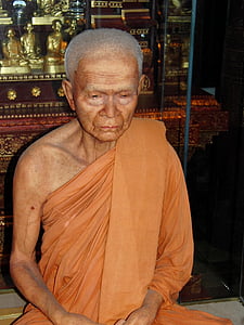 Mnich, Buddyzm, Tajlandia, Azja, Świątynia, pomarańczowy, buddyści