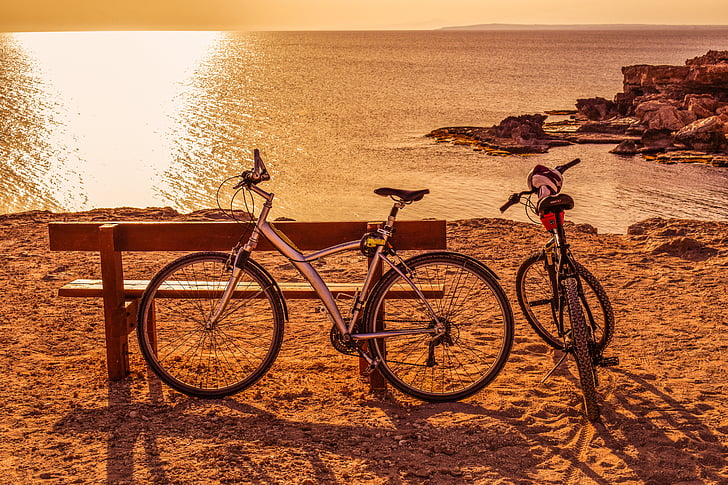 biciclete, dupa-amiaza, soare, peisaj, natura, recreere, agrement