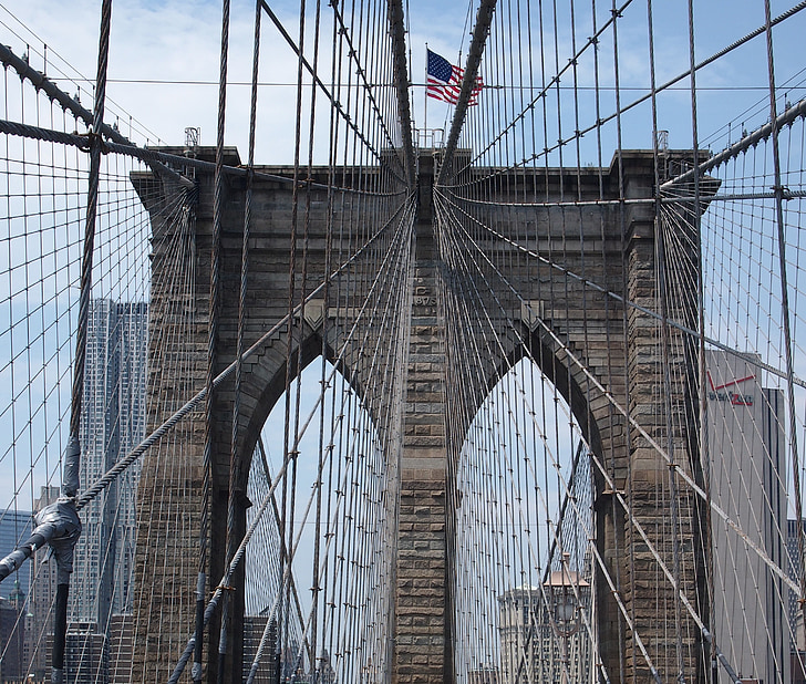 สะพาน brooklyn, สะพาน, นิวยอร์ก, ประเทศสหรัฐอเมริกา