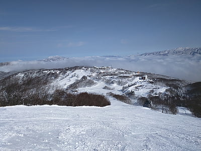 Snow mountain, skiløb, Sky, sne, vinter, Mountain, natur