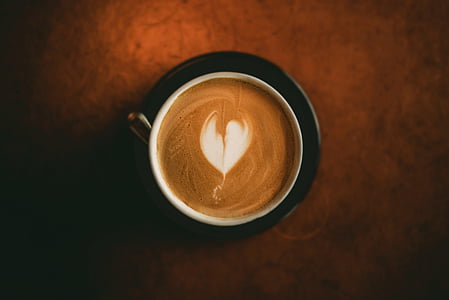 kávé, latte, Art, bevezetésekor, cappuccino, ital, eszpresszó