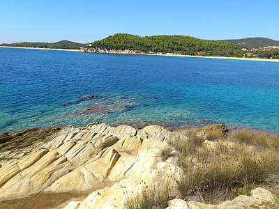 Toroni, rezervované, Rock, vody, Ocean, Halkidiki, Grécko