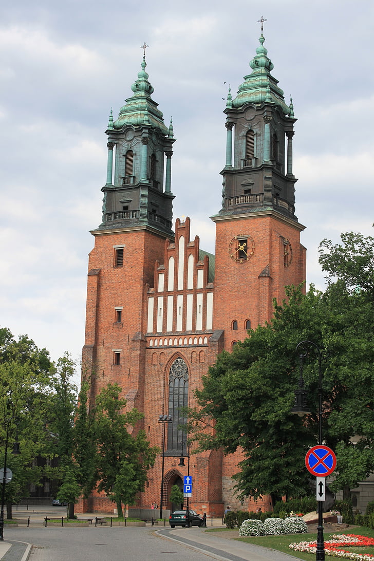 Poznan, a Catedral, Igreja, cidade, Polônia, a Basílica, gótico