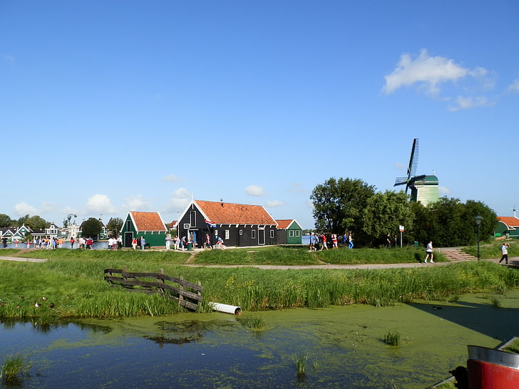 malūnai, peizažai, Olandijoje
