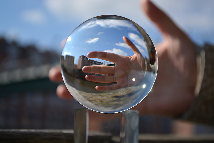 hand, Bremen, bal, glazen bal, Foto van de bal, menselijke hand, glas - materiaal