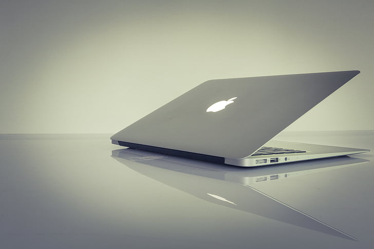 laptop, notebook, computer, mac, apple, macbook air, minimal