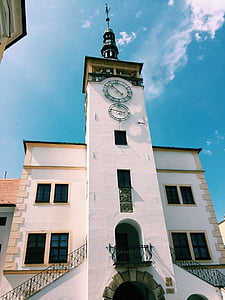 kirik, kella, Tower, Kromeriz, arhitektuur, Euroopa, Travel