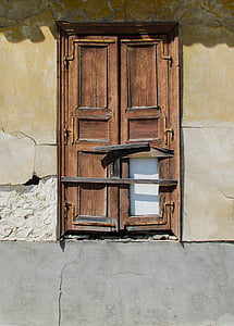 okno, stary, wyblakły, zardzewiały, Próchnica, nosić, drewniane