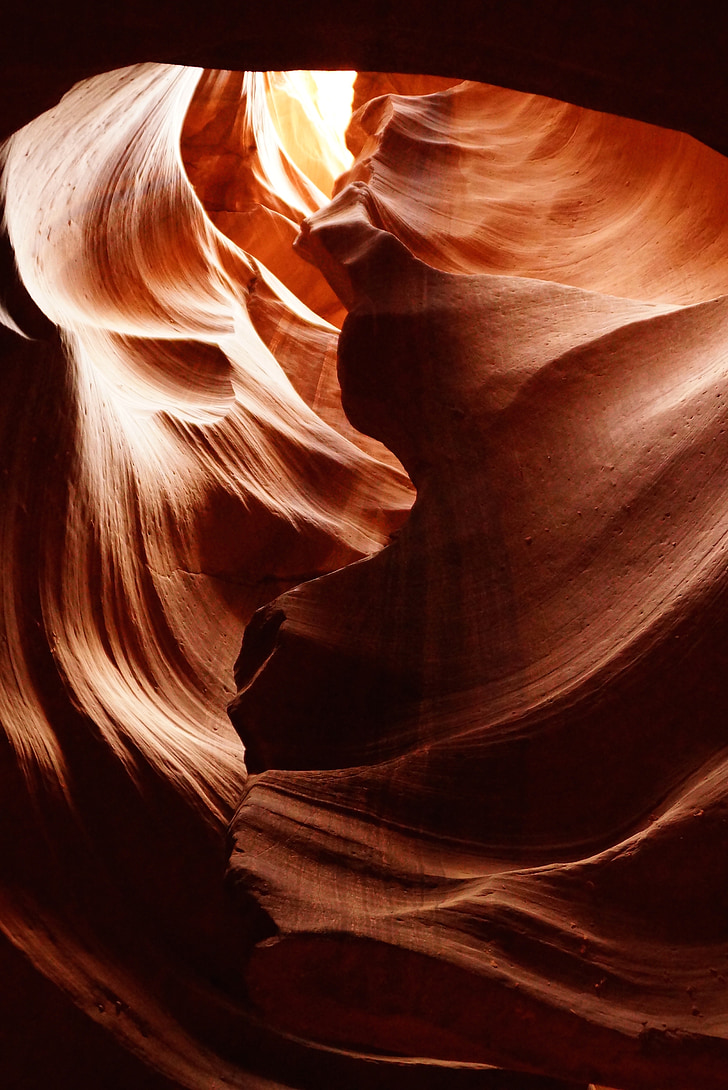 Antilop-kanyon, Amerikai Egyesült Államok, fény, árnyék, szurdok, homokkő, Arizona