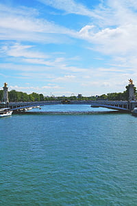 dens, Paris, elven, Bridge, Frankrike, vann, reise