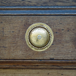 montaje, puerta, bronce, brillante, metal, madera, antiguo