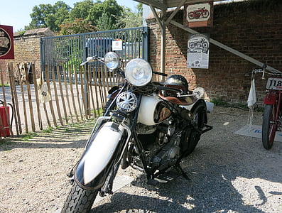 Oldtimer, klassische Tage, Schloss dyck, Motorräder, Vintage solide, Motorrad, Transport