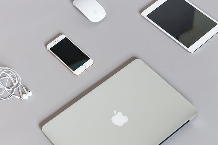Złoto, iPhone, Jabłko, Magia, myszy, biały, iPad