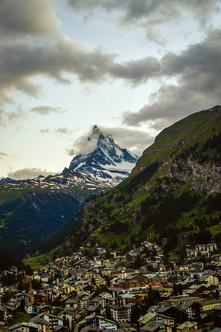 Cervin, Zermatt, Swiss, natuur, reizen, buitenshuis, Europa