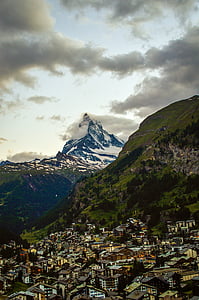 Cervin, Zermatt, Swiss, alam, perjalanan, di luar rumah, Eropa