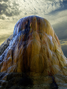 Єллоустонський Національний парк, Вайомінг, США, жовтий рок, Переважна, водянисті, Природа