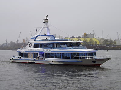 cruzeiro pelo porto, Elbe, navio de passageiros