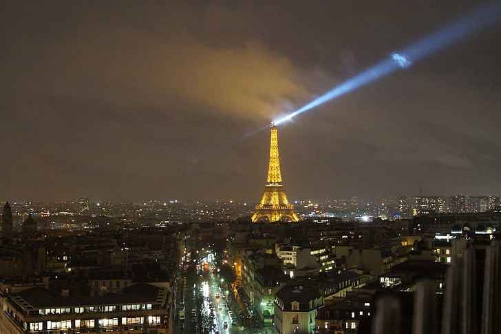 Paryż, Eiffel, podróży, punkt orientacyjny, niebo