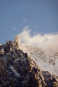 dente do gigante, Mont blanc, Novo, rocha, céu, montanha, Aosta
