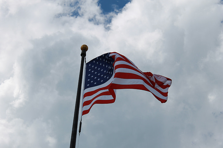 Bandera, símbol, EUA, nord-americà, Amèrica, Dom, patriotisme