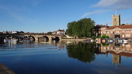 pont, pont de Henley, rivière Thames, l’Angleterre, rivière, habitant, point de repère