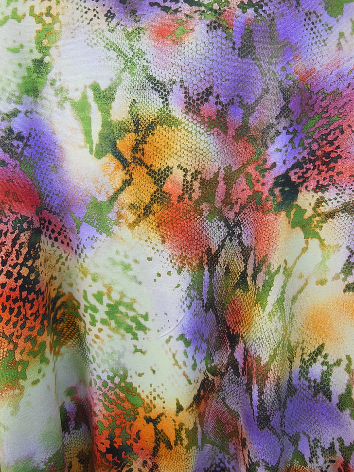 kain, fashion musim semi, warna, pola cetakan, multi-warna, putih, hijau