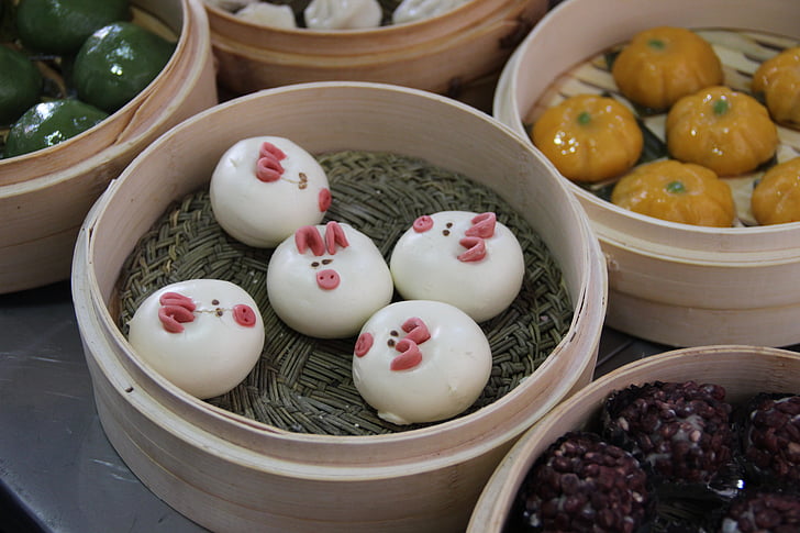 Gourmet, dumplings, gris paketet, Jiangnan, Zhouzhuang