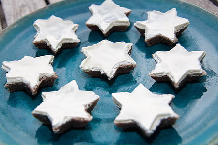 シナモンの星, クリスマスのクッキー, クッキー, ペストリー, 焼く, 治療, 甘さ