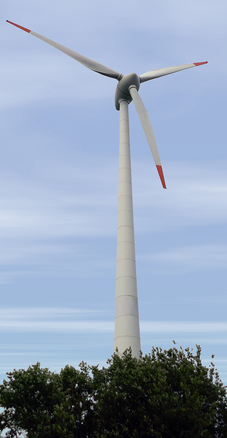 wind, pinwheel, power generation, rotor, wind power, sky, energy