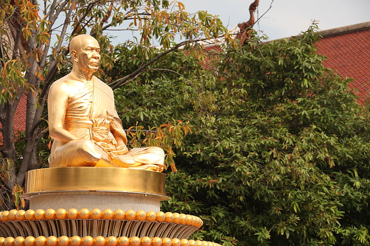 Буда, Монк, злато, будизъм, phramongkolthepmuni, dhammakaya Пагода, Wat