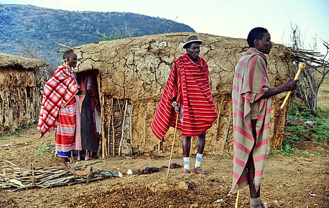 Kenya, Masai Mara, maszáj harcos, törzs, Afrika