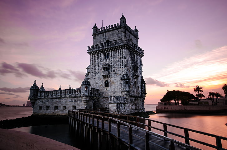 Belem, Ponte, Castello, Fort, Lisbona, vecchio, Torre