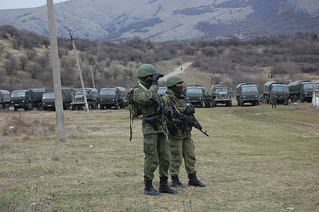 Crimea, soldado, militar, verde, ocupación, perevalnoe
