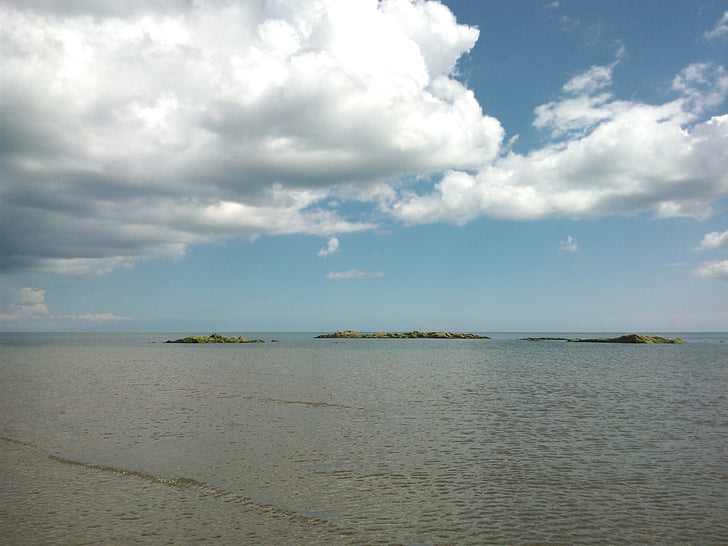 more, Sky, Cloud, Prímorská krajina, Príroda, Írsko, slnko