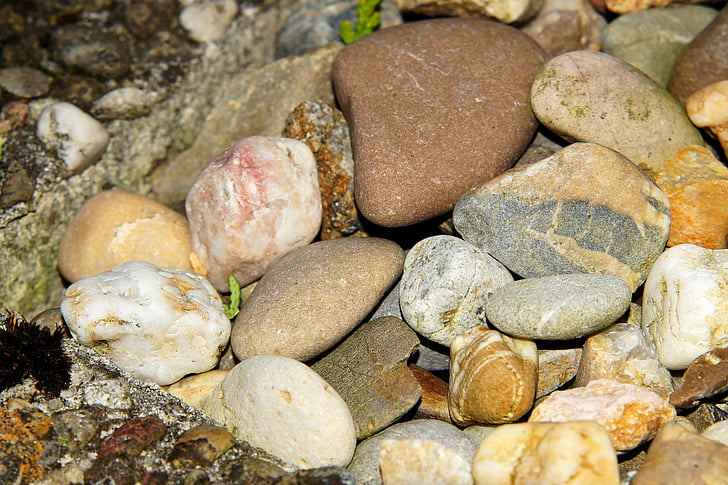 stenar, om, småsten, smycken, Collection, prydnad, trädgård